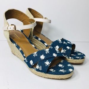 coach denim wedges